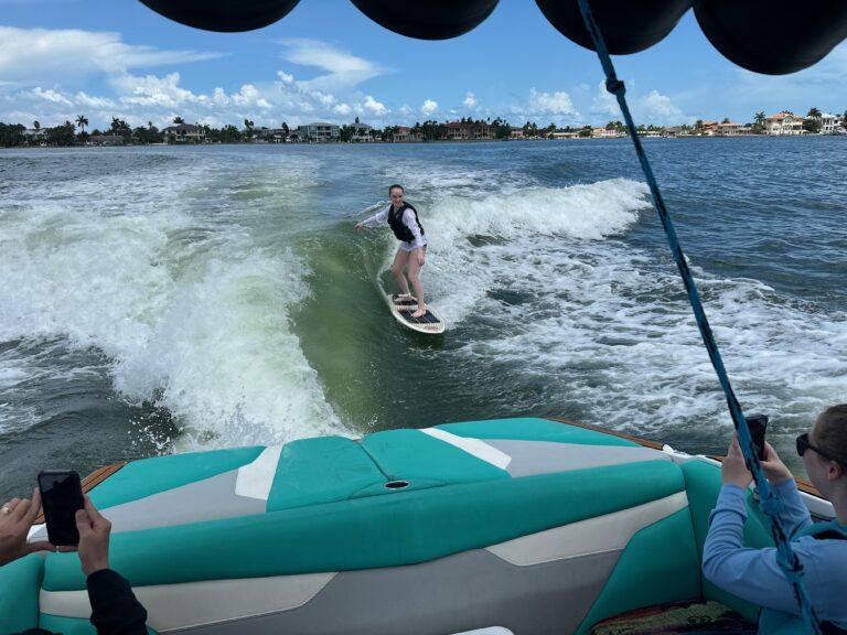 Girl Wakesurfing