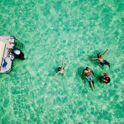 Friends having fun in the water