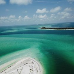 Arial view of sandbar